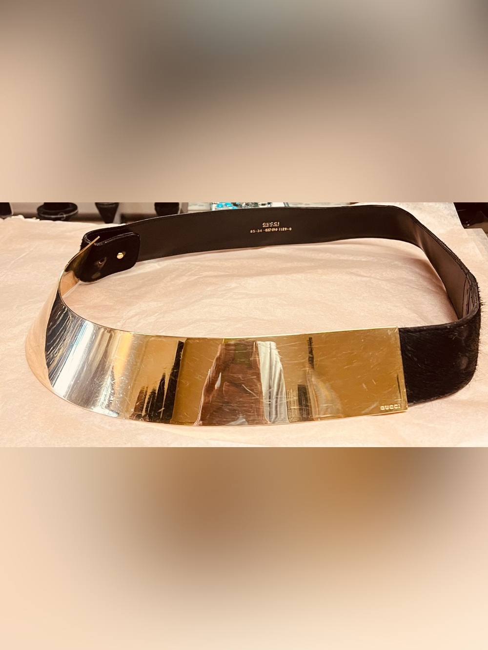 Fall/Winter 1996 Gold Tom Ford Gucci Metal Waist Belt